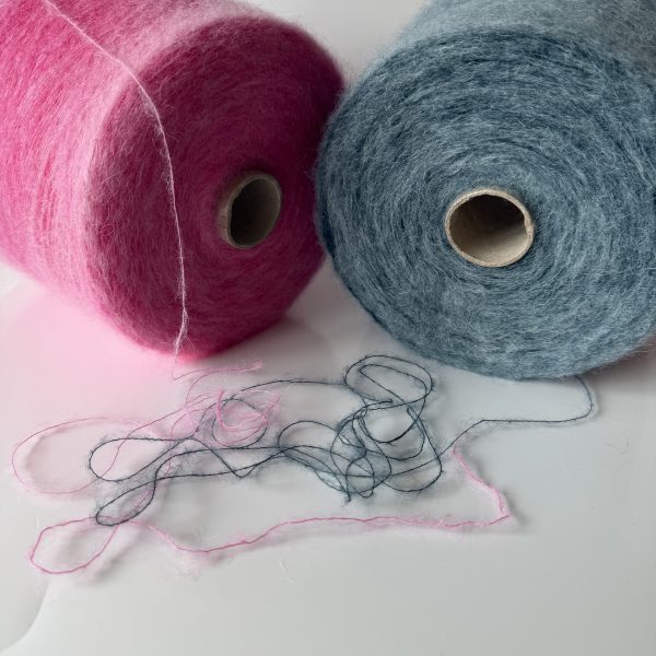 Melanžiniai kid moheros mezgimo siūlai su baby alpakos vilna ir poliamidu