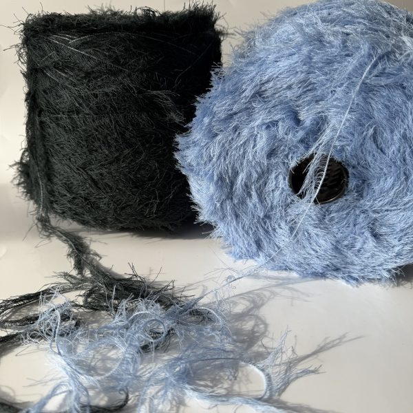 Merino vilnos faktūriniai siūlai su šilku