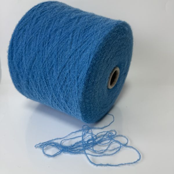 Vilnos bukle mezgimo siūlai su poliamidu ir elastanu