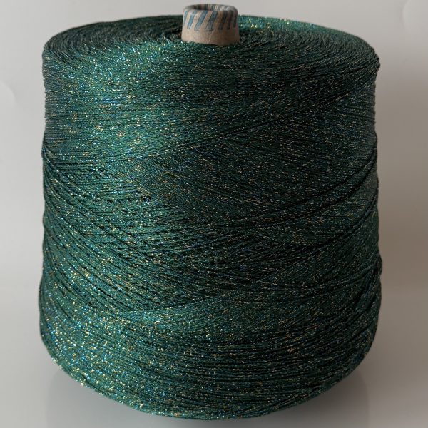Viskozės mezgimo siūlai su blizgiu metalizuotu poliesteriu ir poliamidu